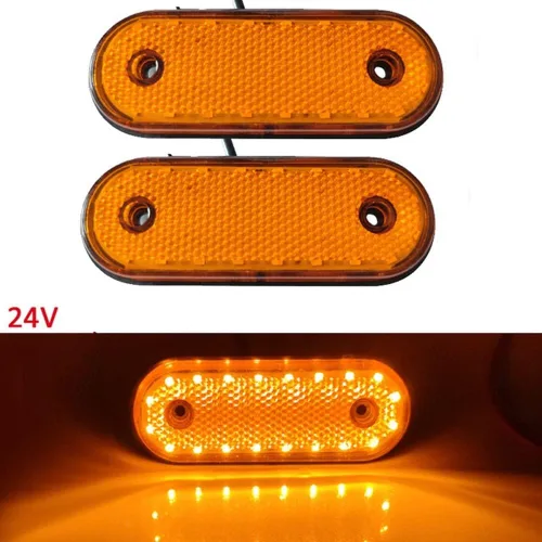 Miniatura 2 de 4 luces de marcador de remolque impermeables de 24 V 4 LED para remolque, luz indicadora de espacio montada en superficie, lámpara indicadora