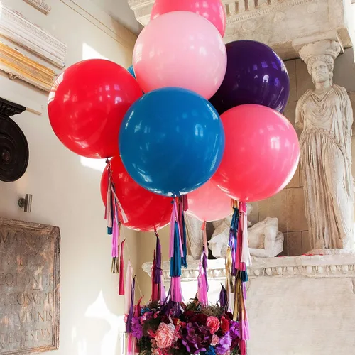 Miniatura 6 de 15 globos grandes de 24 pulgadas, globos surtidos grandes, de látex grueso, resistente, redondos, grandes, gigantes, grandes, grandes, grandes