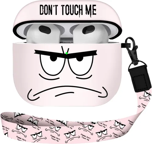 Miniatura 26 de for Airpods 3 Case 2021, Don't Touch Me for Airpods Cover with Keychain/Lanyard Soft Cute Shockproof Cover for Women Men Compatible with for Airpods