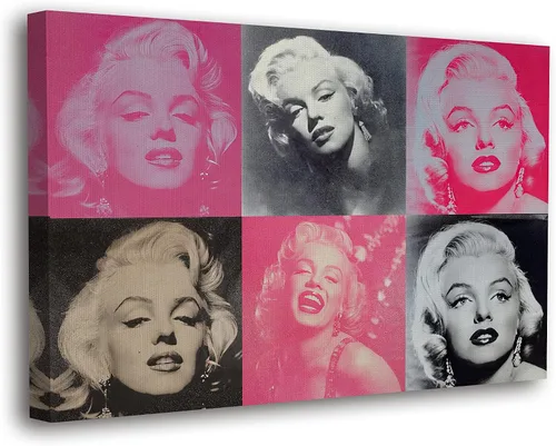 Miniatura 23 de SpiritualHands Marilyn Monroe - Lienzo decorativo para pared y póster – Decoración femenina moderna de maquillaje femenino, impresión de moda