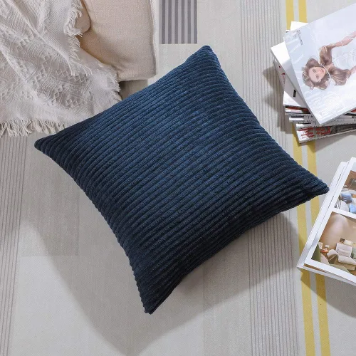 Miniatura 38 de Artscope Fundas de Almohada de Pana a Rayas Acogedoras Súper Suaves Decorativas Cuadradas Fundas de Cojín para Sofá Sillón Dormitorio Decoración