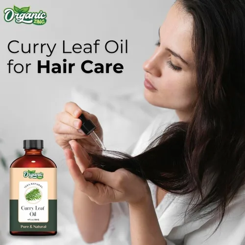 Miniatura 5 de Organic Zing Aceite de hoja de curry de grado cosmético (4.0 fl oz / 3.99 fl oz) con cuentagotas – Aceite botánico para el cuidado de la piel