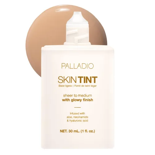 Miniatura 11 de Palladio Tinte para la piel con aloe, niacinamida y ácido hialurónico, cobertura transparente a media, acabado brillante, maquillaje de base ligero
