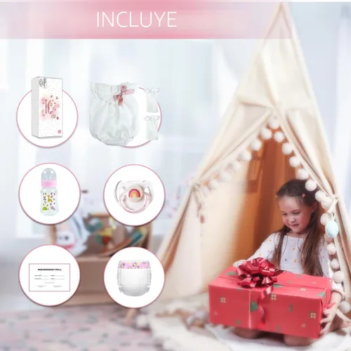 Miniatura 6 de WOOROY - Muñecas Reborn realistas para bebé niña de 20 pulgadas, muñecas recién nacidas con cabello rojo y ojos abiertos, cuerpo de tela