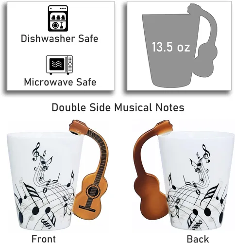 Miniatura 2 de Taza de guitarra, taza de café de guitarra, regalo para guitarristas músicos, taza de guitarra de 13.5 onzas, regalos para amantes de la música