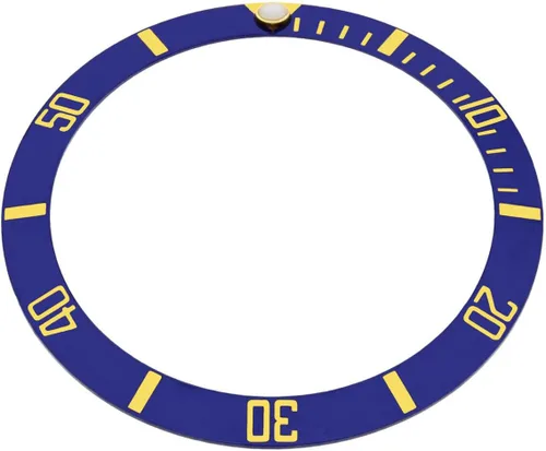Miniatura 2 de Ewatchparts BISEL INSERTO ALUMINIO COMPATIBLE CON ROLEX SUBMARINER AZUL 16610 16610LV 16613 ORO FUENTES, nácar