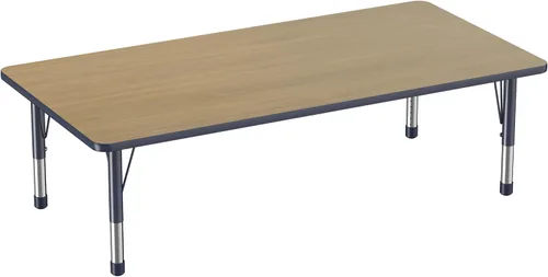Miniatura 84 de FDP - Mesa rectangular para actividades escolares y aulas (24 x 36 pulgadas), patas gruesas para niños pequeños, altura ajustable de 15 a 24