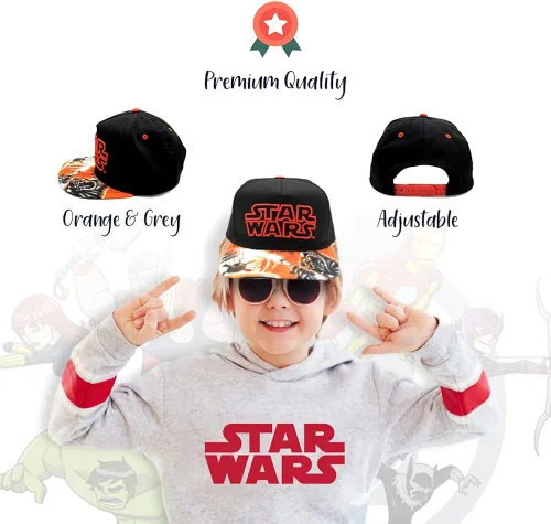 Miniatura 2 de Star Wars - Gorra de béisbol con logotipo bordado clásico para niños y jóvenes