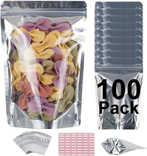 Miniatura 2 de Paquete de 300-100 bolsas de Mylar pequeñas, medianas y grandes - Bolsas frontales transparentes de pie