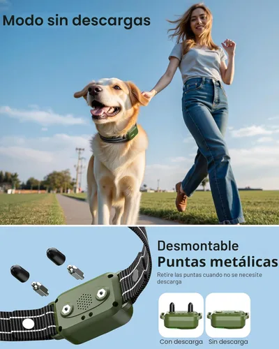 Miniatura 5 de Collar de choque para perro, collar de entrenamiento para perros de 4500 pies con control remoto, IPX8 impermeable, collar eléctrico para perro