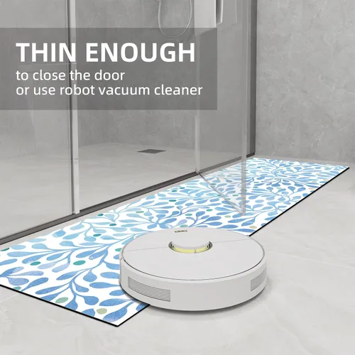 Miniatura 5 de YIHOUSE Tapete de baño fino súper absorbente, de secado rápido, delgado, para debajo de la puerta, tapete con parte trasera de goma antideslizante