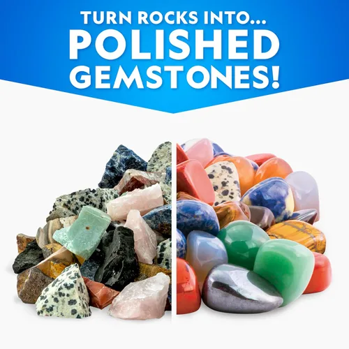 Miniatura 4 de Kit de recarga para pulidor de rocas National Geographic – Suministros para pulido de rocas que incluyen grano para pulidor de rocas y recarga
