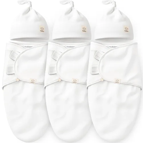 Miniatura 15 de KeaBabies Paquete de 3 mantas envolventes para recién nacidos, niñas, niños con gorros - Sacos de dormir suaves y orgánicos para bebés, juego