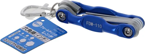 Miniatura 5 de Takagi FDW-120 M&M Folding Wrench, Hex Bar, mm + DR, Set of 6