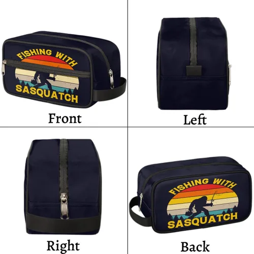Miniatura 6 de Neceser de viaje para hombres y mujeres, bolsa de afeitar resistente al agua, bolsas de almacenamiento plegables con asa para artículos de tocador