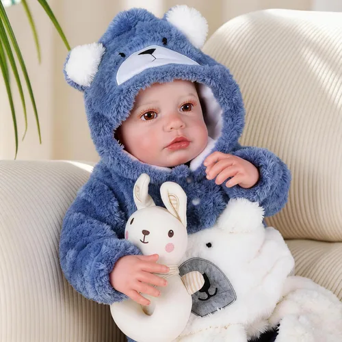 Miniatura 12 de BABESIDE Reborn Baby Doll Boy - Muñeca realista de vinilo suave de 20 pulgadas con cuerpo posable y accesorios, muñeca de bebé recién nacido