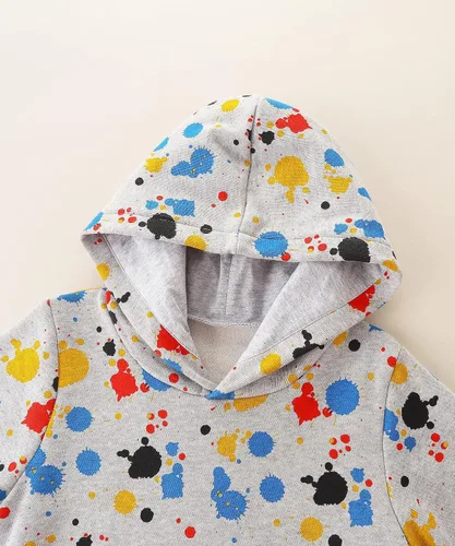Miniatura 17 de Sudadera con capucha de forro polar de algodón para niños pequeños 2-7T