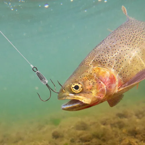 Miniatura 5 de Ganchos de enganche para enganchar ganchos agudos pesados, 4 ganchos de pesca con peso grandes para peces agudos para pesca de cebo, trucha, lubina