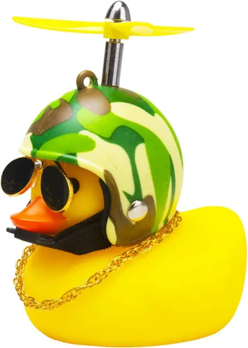 Miniatura 19 de wonuu Decoración de pato de goma para automóvil, lindo pato amarillo con hélice (piña-Y)