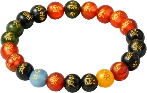 Miniatura 302 de Amazing Gemstone Pulsera de cristal para mujeres y hombres, pulsera de cristal curativo de protección, pulsera elástica con cuentas de piedras