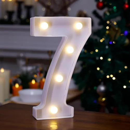 Miniatura 14 de Letrero LED de Marquesina con Letras Iluminadas, Letrero del Alfabeto Iluminado, Luces LED de Letras con Batería para Luz Nocturna, Boda