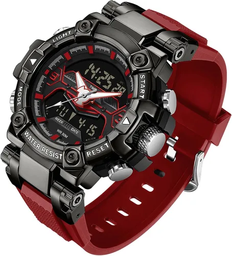 Miniatura 12 de findtime Relojes de diseñador genial para hombre, color azul, gran cara, relojes para hombres, electrónico único, deportivo, militar, audaz