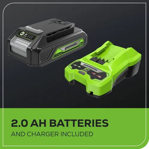 Miniatura 9 de Greenworks Cortadora de Hilo/Bordeadora Inalámbrica de 24V (Gen 2), Ancho de Corte de 12", Diseño Ultra-Ligero de 6 lbs, con Batería de 2.0Ah