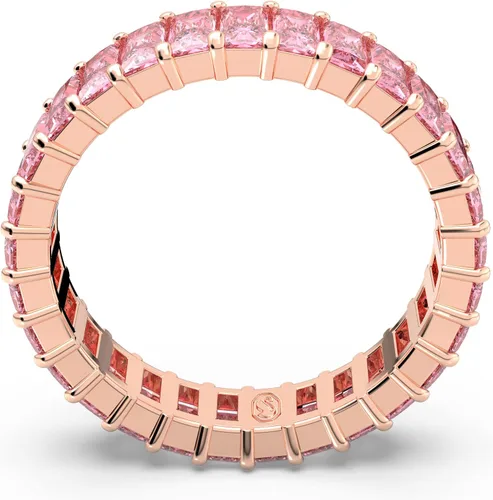 Miniatura 4 de Swarovski Colección de anillos de cristal Matrix, cristal rosa, acabado en tono oro rosa