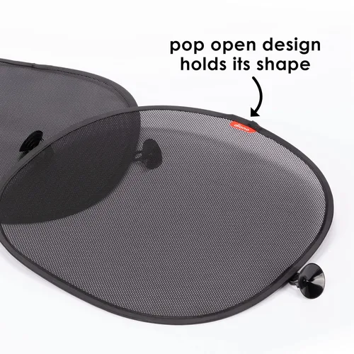 Miniatura 8 de Diono Paquete de 2 parasoles para ventana de automóvil, parasol para ventana lateral con ventosas, bloquea el deslumbramiento del sol, los rayos UV