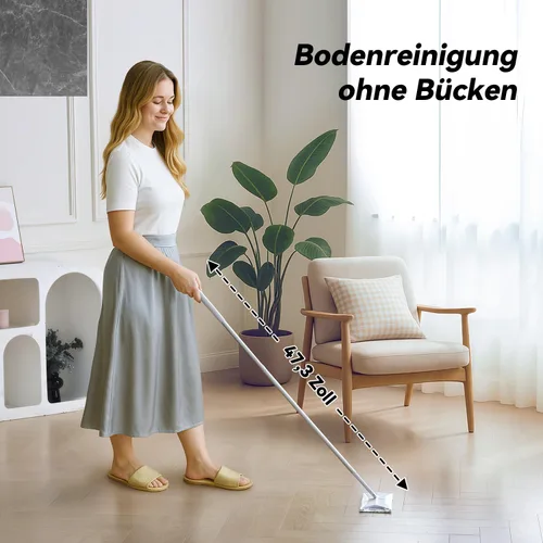 Miniatura 7 de Sweeper 2 en 1 - Kit de trapeado y barrido de suelos secos + húmedos, kit multisuperficie para limpieza de pisos, el kit incluye 1 sweeper, 14 paños