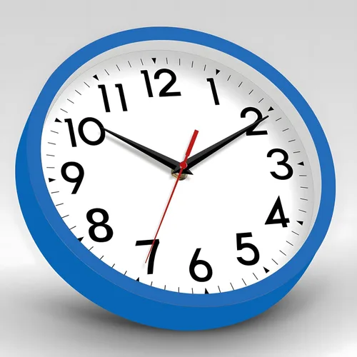 Miniatura 7 de DAXSMY Reloj de pared analógico pequeño de 8 pulgadas, silencioso, sin tictac, funciona con pilas, moderno, simple, decorativo, para cocina, H-blue
