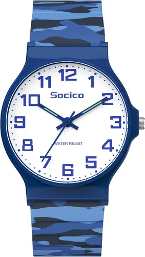 Miniatura 11 de SOCICO Reloj Analógico para Niños y Niñas, Dial Delgado 30M Resistente al Agua Reloj Deportivo de Camuflaje, Relojes de Pulsera Fáciles de Leer