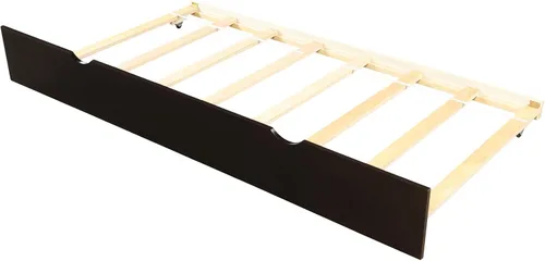 Miniatura 8 de Bellemave Cama de plataforma individual con nido, marco de cama de madera maciza con cabecero, marco de cama resistente para dormitorio
