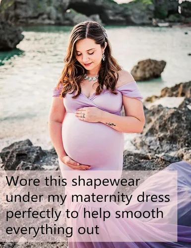 Miniatura 2 de Ropa moldeadora de maternidad de alta calidad "Baby Bump", ropa interior de embarazo de cintura alta a medio muslo que evita rozaduras, soporte