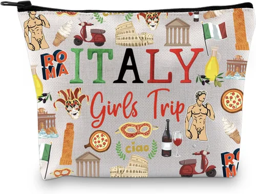 Regalo de viaje a Italia Regalo de recuerdo italiano Regalo de vacaciones Italia Bachelorette Trip Gift Italia Bolsa de viaje para amantes de