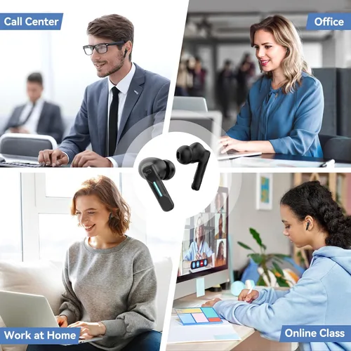 Miniatura 6 de Middle Rabbit SW4 Pro - Auriculares inalámbricos USB para PC y portátiles: auriculares Bluetooth con dongle de 2.4 GHz para el trabajo, auriculares