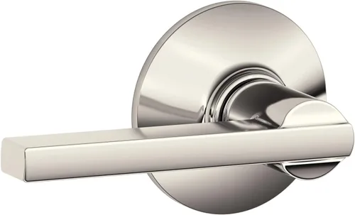 Miniatura 57 de Schlage F10 LAT 626 CEN Latitude - Manilla de puerta con moldura Century, cerradura de paso para pasillo y armario, cromo satinado