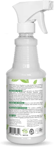 Miniatura 9 de Repelente de roedores con aceite de menta de Mighty Mint – Spray repelente natural para interiores y exteriores contra ratones y ratas – Fórmula