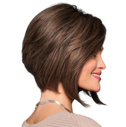 Miniatura 3 de Raquel Welch Boudoir Glam - Peluca Bob de longitud de barbilla, 100% atada a mano por ropa de pelo, gorra pequeña promedio, RL10/12 castaño RL10/12
