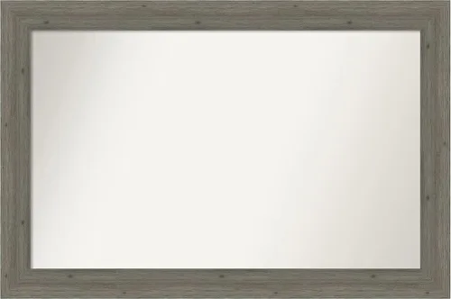 Miniatura 107 de Amanti Art Espejo de pared personalizado no biselado (24.5 x 24.5 pulgadas), marco gris marrón alta, varios tamaños personalizados, espejo de baño
