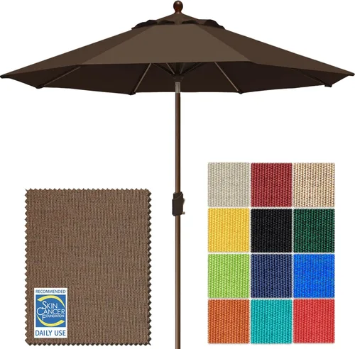Miniatura 83 de EliteShade USA Sombrilla de Mercado de 9 Pies con Garantía de 10 Años Sin Decoloración, Sombrilla de Patio, Sombrilla de Mesa para Exteriores