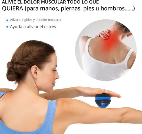Miniatura 6 de Coolrunner Pelota de masaje, masajeador manual de rodillo, paquete de 2 herramientas de terapia de auto masaje manual y relajación de cuerpo