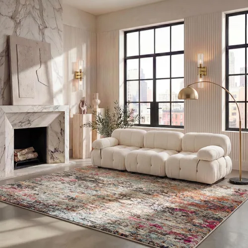 Miniatura 10 de SAFAVIEH Colección Madison - Alfombra de acento 2'2" x 4', negro y dorado, diseño abstracto moderno, no desprende pelusa y fácil cuidado, ideal