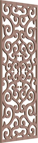 Miniatura 50 de Eveline - Paneles decorativos de pared de madera con calado, 13 3/8 pulgadas de ancho x 34 3/8 pulgadas de alto x 3/8 de alto, roble rojo rojo