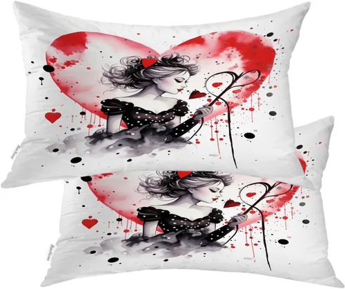 Miniatura 66 de Geometric Patterns Throw Pillow Covers, Black and White Designs Cushion Cases Digital Blended Hidden Zipperl Decorative Pillow Covers Square 16X16