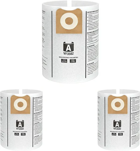 Miniatura 15 de Paquete de 5 VF3502 de repuesto para bolsas rígidas para aspiradora tamaño A, compatibles con aspiradoras RIDGID de 12 a 16 galones, bolsas