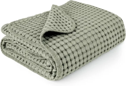 Konssy Manta de Bebé de Gofre - Suave y Acogedora Manta de Arrullo para Guardería, Manta Ligera para Niños Pequeños para Niños y Niñas, Ideal para
