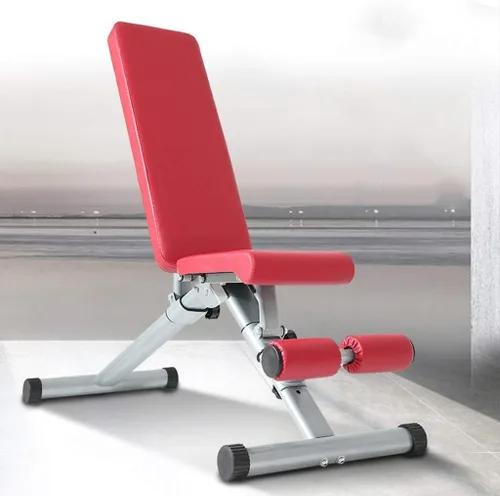 Banco de pesas ajustable para entrenamiento en casa, gimnasio, levantamiento de pesas, banco de entrenamiento plano plegable de 330 libras, banco de