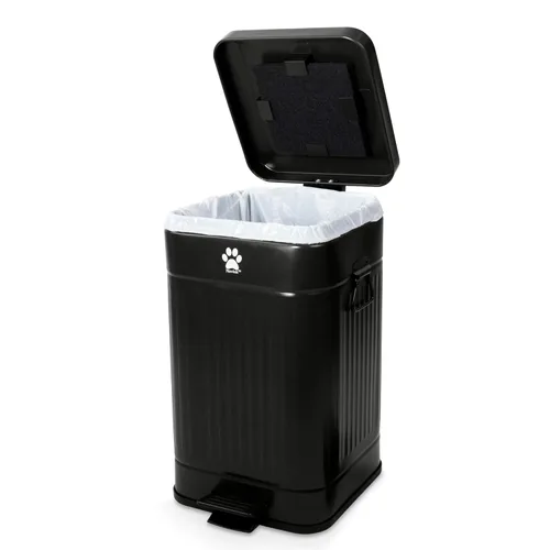 Miniatura 8 de Cubo de Basura para Excremento de Perro para Exteriores - Cubo de Basura para Desechos de Perro al Aire Libre con Tapa - Contenedor de Estación