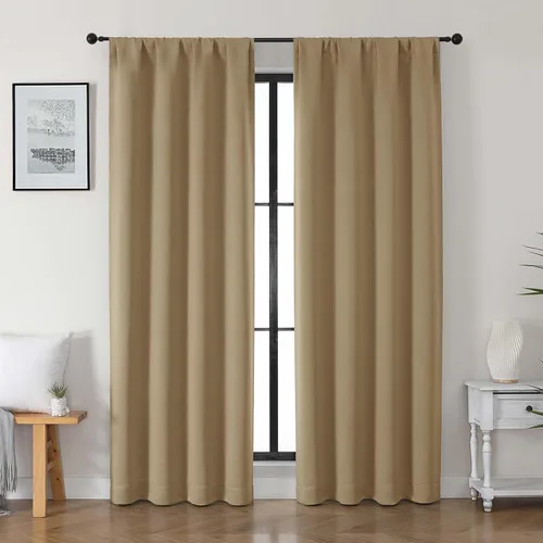 Miniatura 106 de Gwine Cortinas opacas para dormitorio, 54 pulgadas de largo, paneles de cortina de ventana con aislamiento térmico y reducción de ruido, cortinas